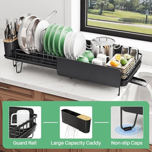 Large Expandable Dish Drying Rack for Kitchen Counter
