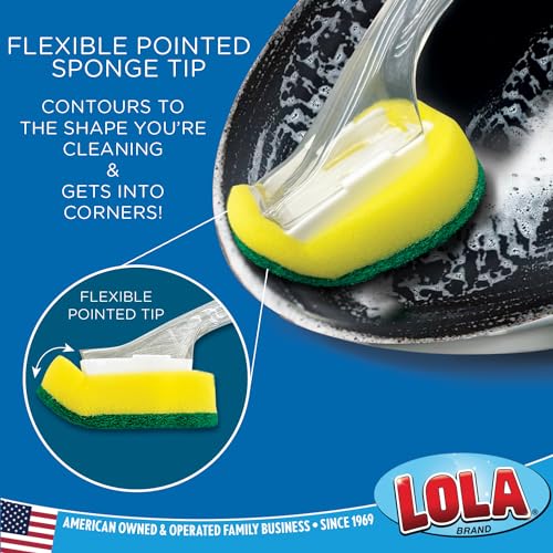 Dish Brush w Soap Dispenser Wand