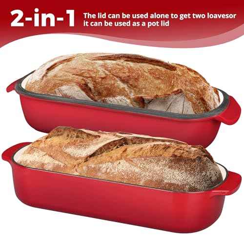Enameled Cast Iron Loaf Pan with Lid