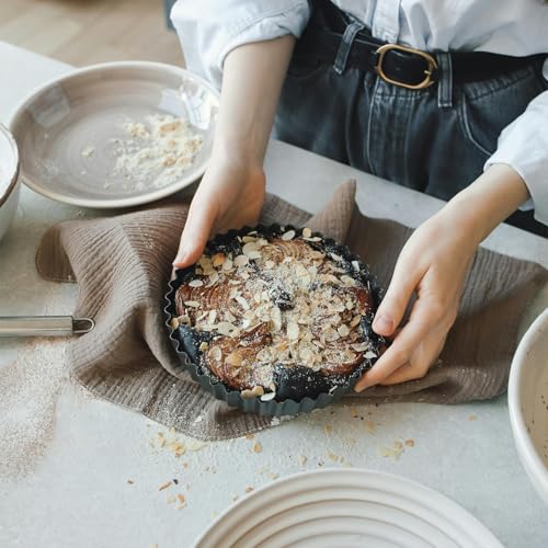 2 Pack 9.4 × 2 Inches Nonstick Tart Pan with removable bottom (2 Count)