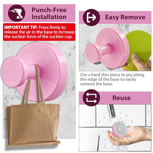 Suction Cup Hooks for Shower (2 Count)