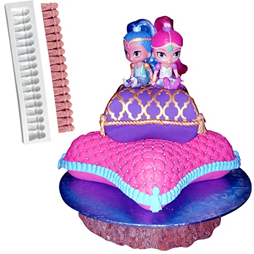 Macrame Tassel Cake Decoration Fondant Border Mold 3pcs
