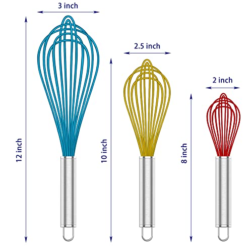 Whisk Sturdy Stainless Steel Wires Coated in Professional Silicone