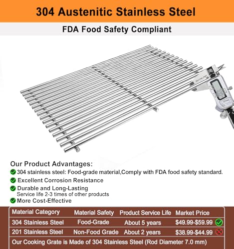 17.5" Stainless Steel Grill Grates
