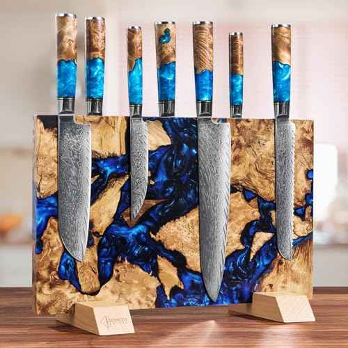 SENKEN "Dark Tsunami" Extra Large Magnetic Knife Block (16 Count)
