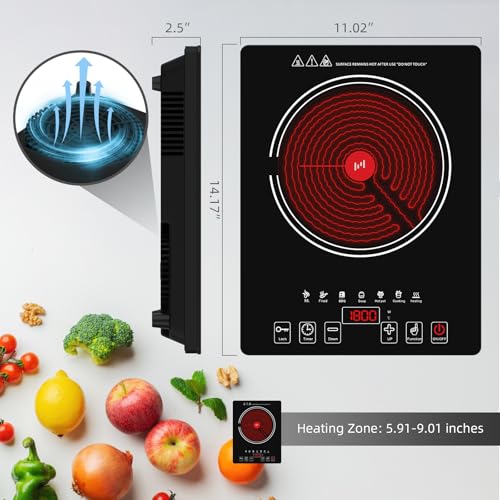 Electric Cooktop Portable Stove 1800W
