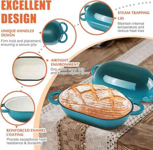 2.5 QT Enameled Cast Iron Sourdough Bread Oven