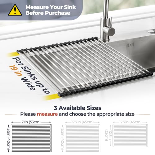 Roll Up Dish Drying Rack Over Sink