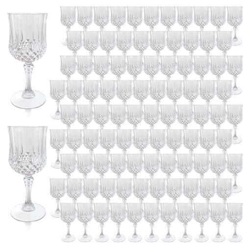 100Pack Plastic Wine Glasses (100 Count)