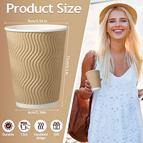 200 Pack 12 oz Brown Paper Cups
