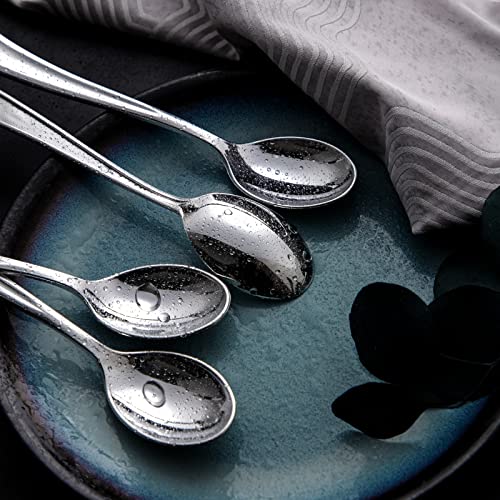 200PCS Silver Plastic Spoons (200 Count)