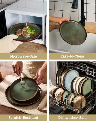 Milkyway 16 Piece Stoneware Dinnerware Set with Pasta Bowls