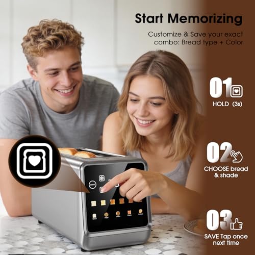 Toaster 4 Slice Long Slot for Bagels & Artisan Bread