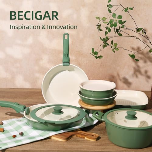 23pcs Ceramic Pots and Pans Set