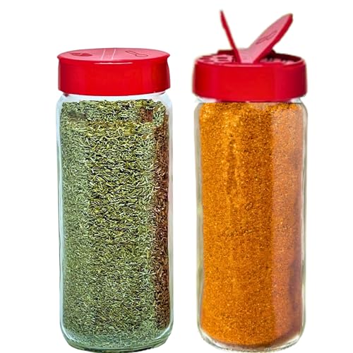Premium Glass Spice Shakers (2 Count)