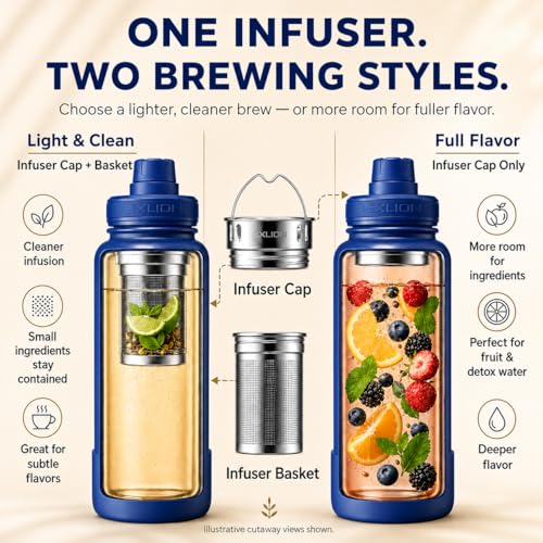 Tea Infuser Water Bottle 22 Oz