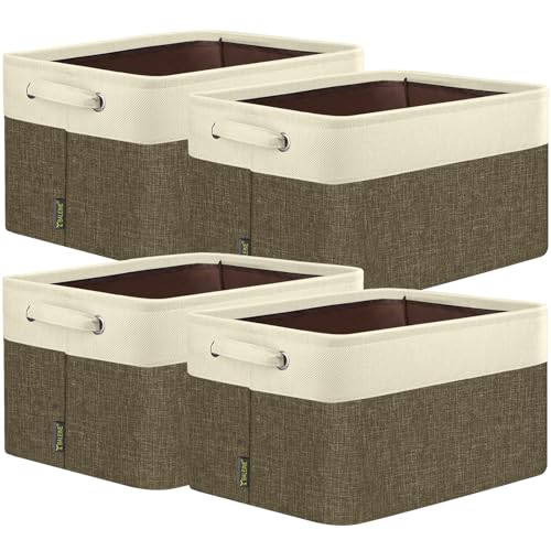 4 Pack Fabric Closet Storage Bins for Shelves (4 Count)