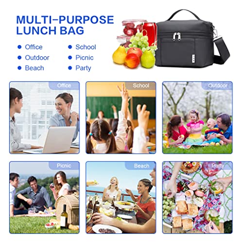 NOL Small Insulated Lunch Bags for Women Cooler Bag Lightweight Nylon Waterproof Lunch Box For Work
