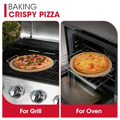 16 Inch Round Pizza Stone for Oven and Grill