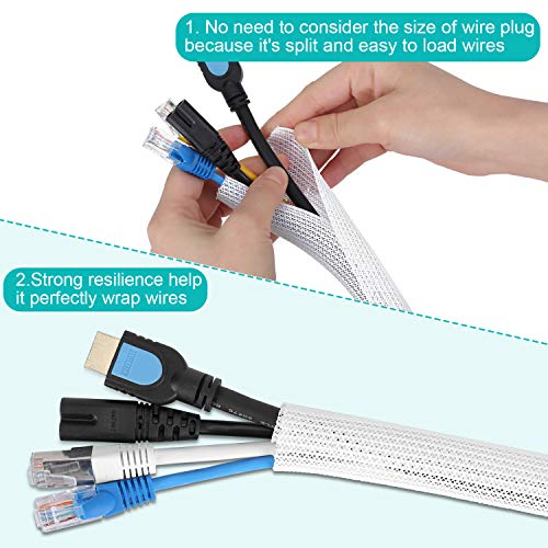 20ft 1 2 inch White Cable Sleeve (20 Foot)