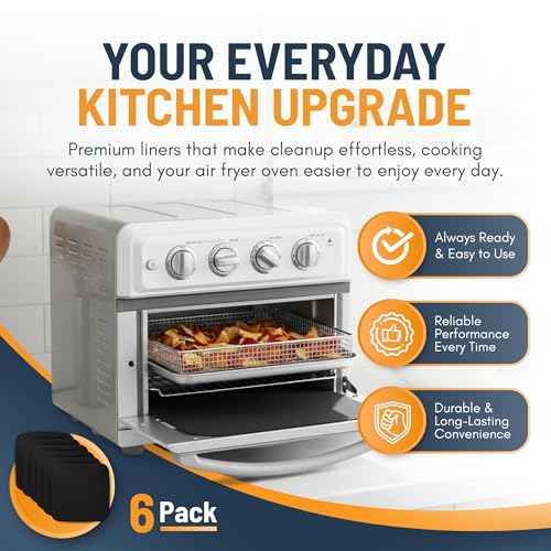 Toaster Oven Liners for Bottom of Oven (6 Count)
