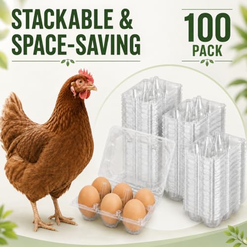 100 Pack Egg Cartons 6 Count (100 Count)