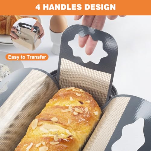 2 Pcs Silicone Bread Loaf Pan Liners
