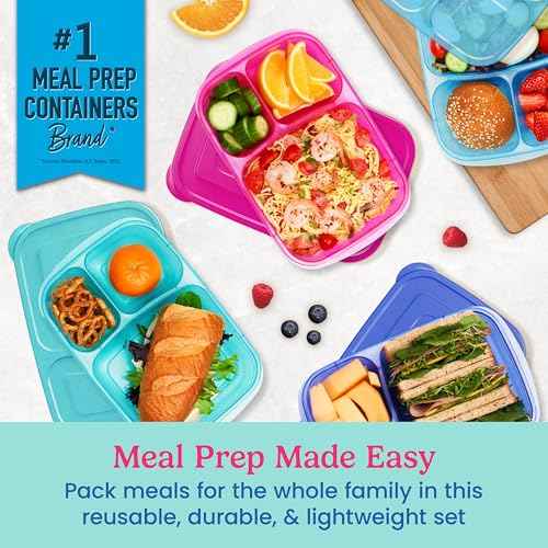 Reusable, BPA-Free, Microwave, Dishwasher & Freezer-Safe, Custom-Fit Lids, Lightweight (Jewel Brights) (4 Count)