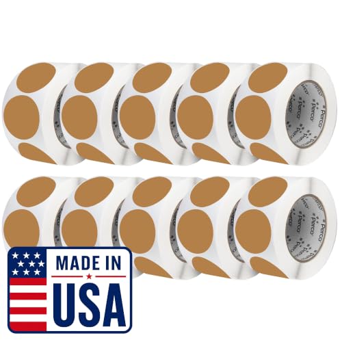 Kraft Brown Perforated Round Circle Dot Sticker 3 (10 Count)