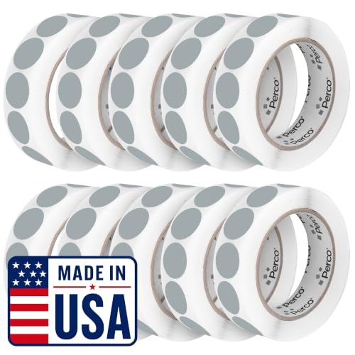 Grey Perforated Round Circle Dot Sticker 1 (80 Count)