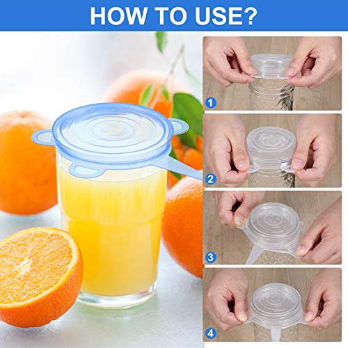24 Pcs Silicone Stretch Food Covers (24 Count)