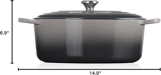 Le Creuset Enameled Cast Iron Signature Oval Dutch Oven, 9.5 qt., Oyster