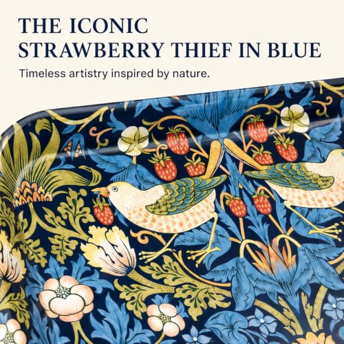 Morris & Co Strawberry Thief Blue Tray with Handles