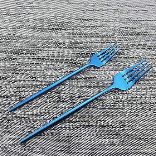 Shiny Blue Silverware Set (4 Count)