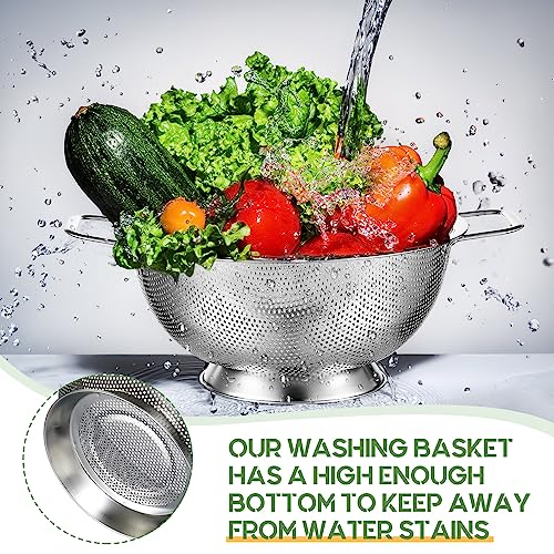 3 Pcs Stainless Steel Colander Set Metal Mesh Strainers