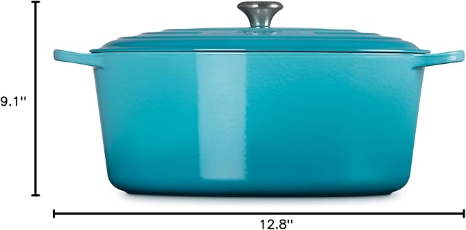 Le Creuset Enameled Cast Iron Signature Oval Dutch Oven, 15.5qt., Caribbean