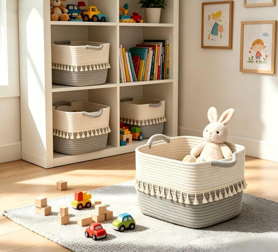 Storage Basket 3 Pack for Organizing (3 Count)