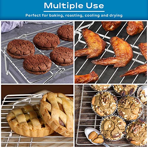 3 Tier 15x10IN Cookie Cooling Rack for Cooking Stackable Collapsible
