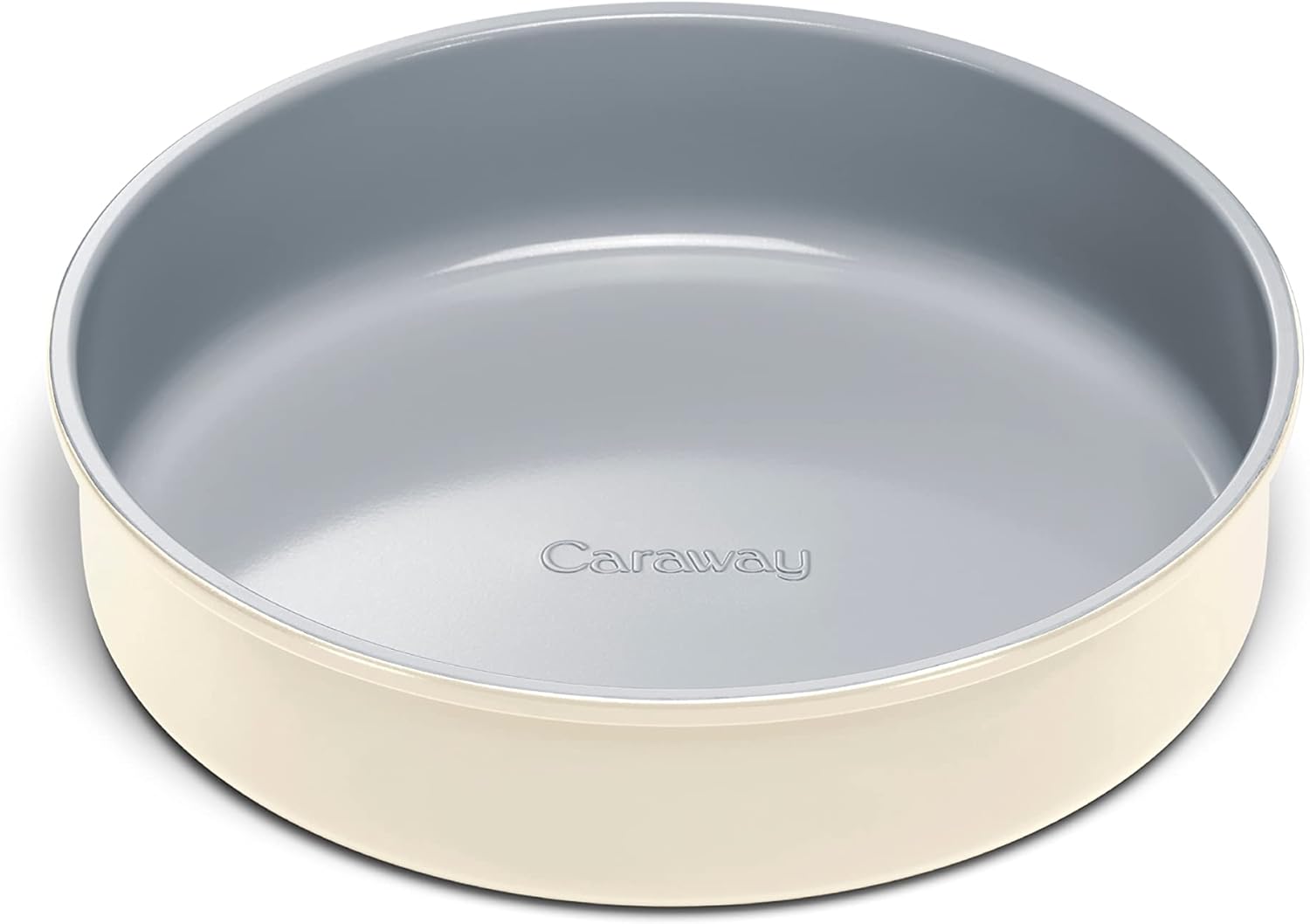 Caraway 9” Circle Pan - Non-Stick Ceramic Coating - Free From Forever Chemicals - Perfect for Birthday Cakes, Tartes, & More - Cream - Culinary Roots