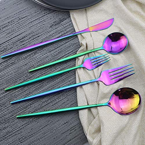 Shiny Rainbow Silverware Set (6 Count)