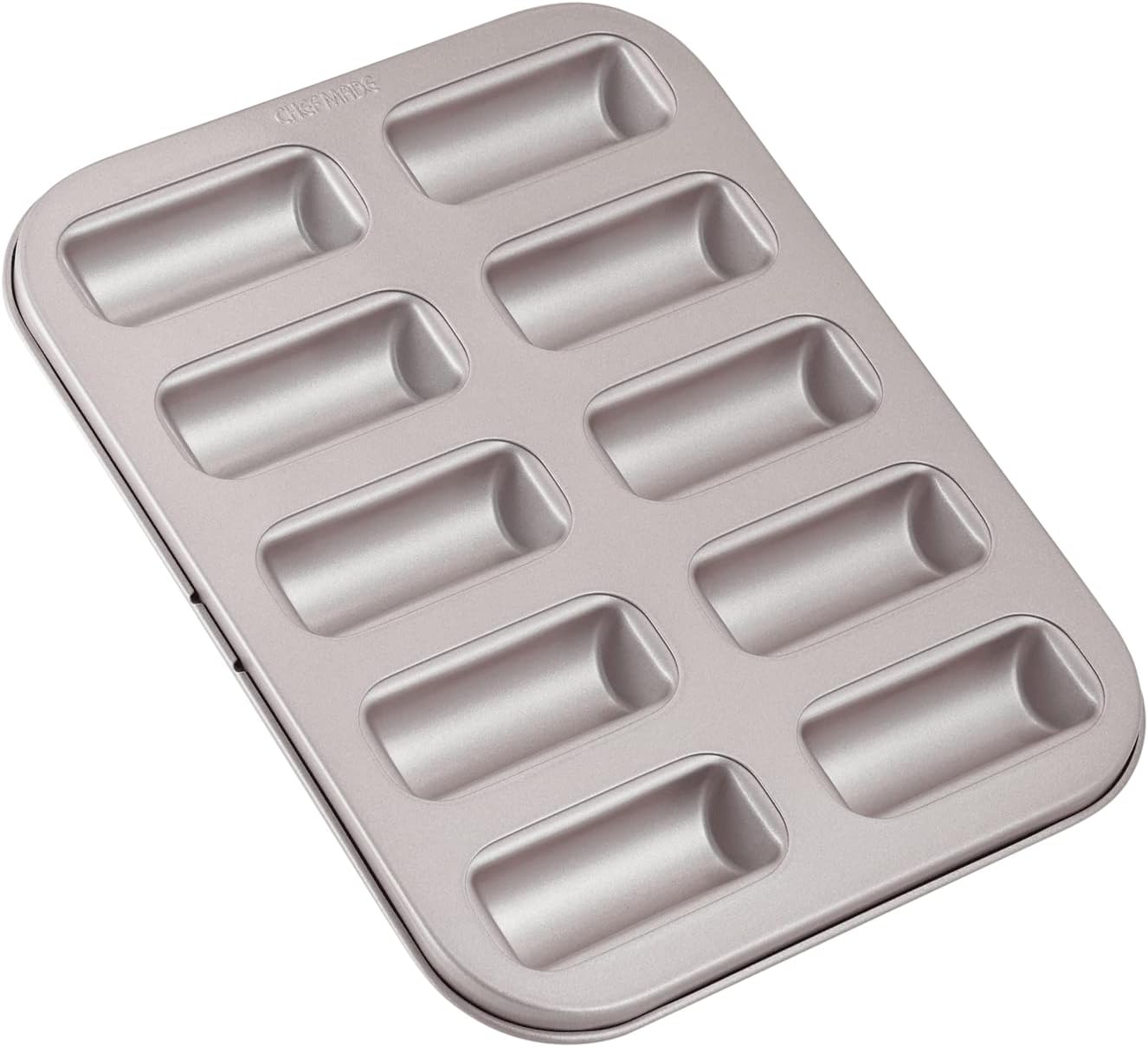 CHEFMADE Financier Cake Pan, 10-Cavity Non-Stick Rectangle Muffin Pan Biscuits Cookies Bakeware for Oven Baking (Champagne Gold) - Culinary Roots