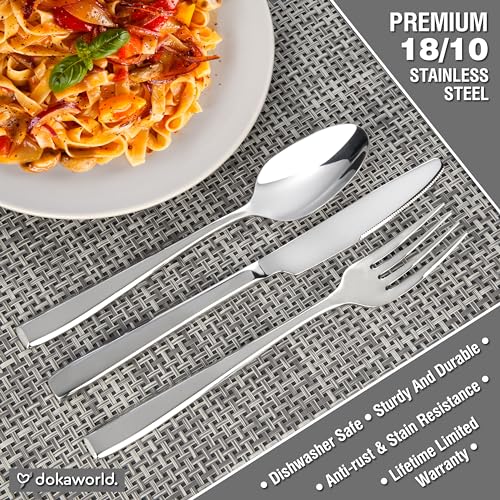 Modern Design Polished Flatware (40 Count)
