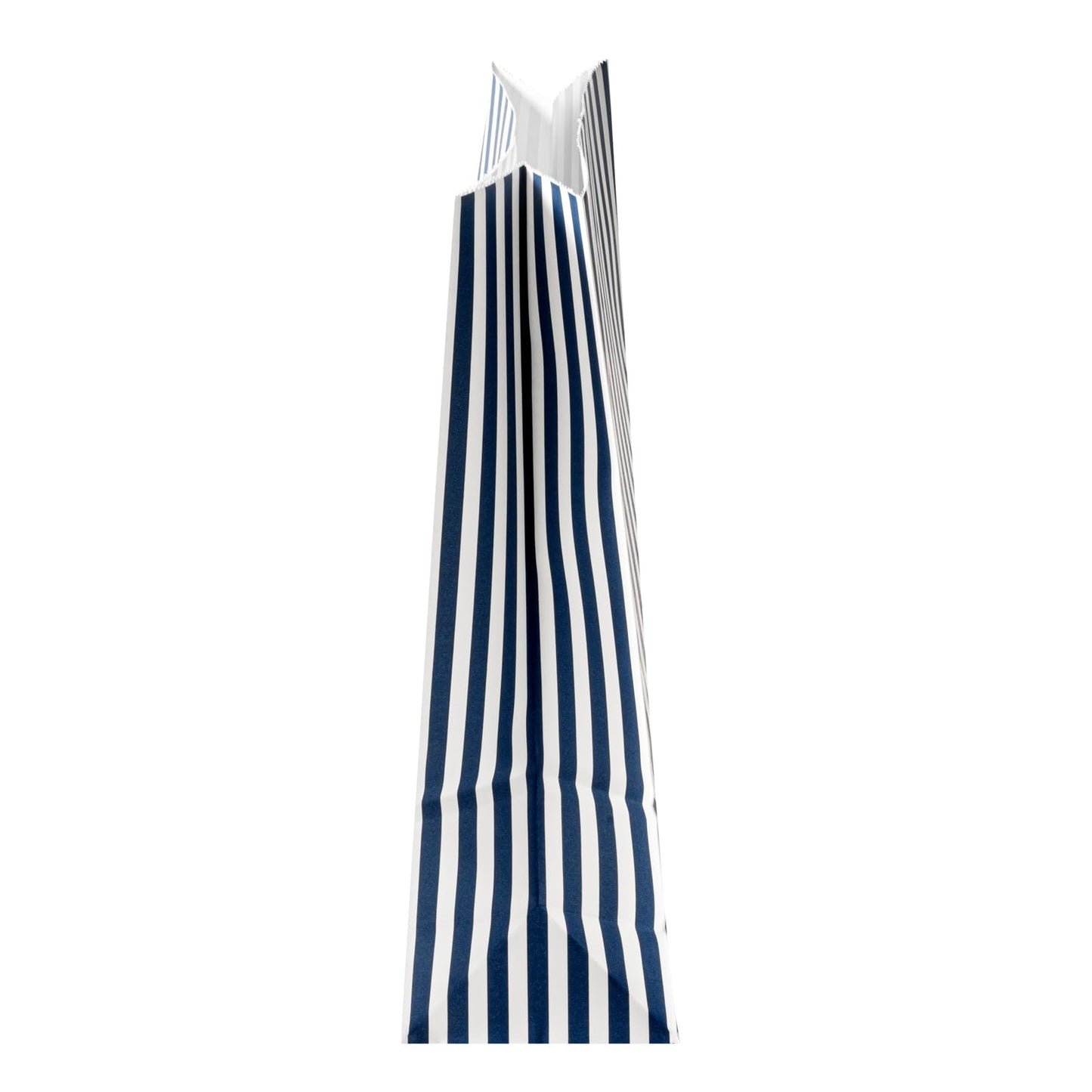 Blue And White Stripe Paper Bag (100 Count)