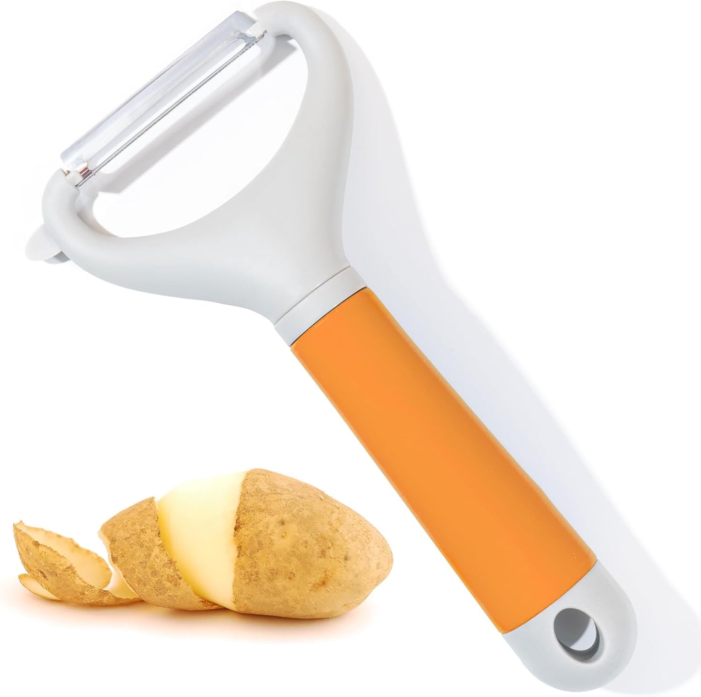 Li&Zhao Vegetable Peelers - Potato Peelers Fruit Peeler Veggie Peeler Carrot Peeler Apple Peeler Garlic Peeler for Kitchen Julienne Peeler, Dishwasher Safe(Orange) - Culinary Roots