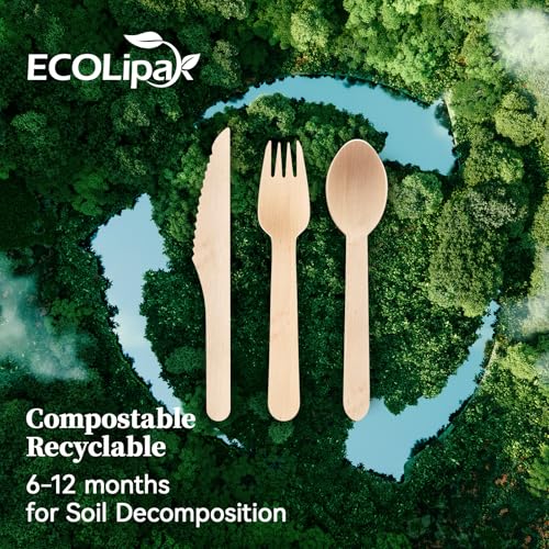 300 Count Wooden Cutlery Set