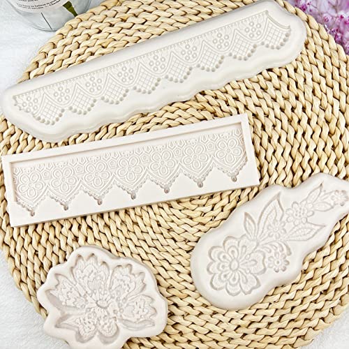 Lace Fondant Molds 4 Pcs