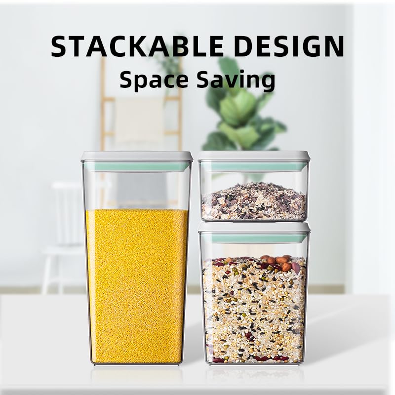 Airtight Food Storage Container Sets with Lids 6Pcs Pop Containers for Kitchen Pantry Organization BPA (3 Count)
