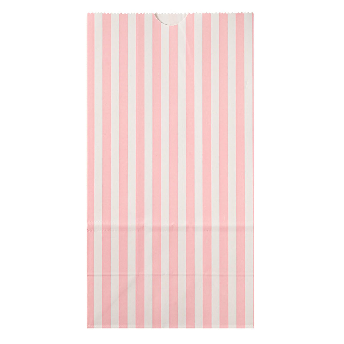Pink And White Stripe Paper Bag (100 Count)