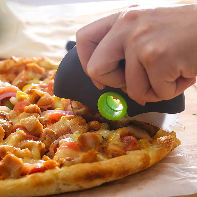 Pizza Cutter Wheel with Protective Blade Cover (4 Count)