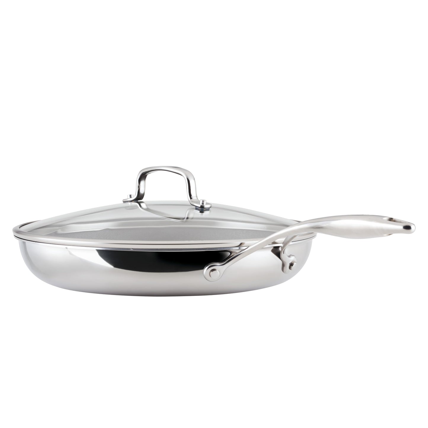 C1 Series Clad Stainless Steel with ScratchDefense Technology Cookware Nonstick Induction Frying Pans